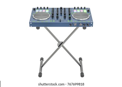 DJ Console on stand, 3D rendering isolated on white background - Powered by Shutterstock