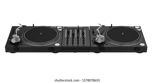 DJ Music Mixer Isolated. 3D rendering