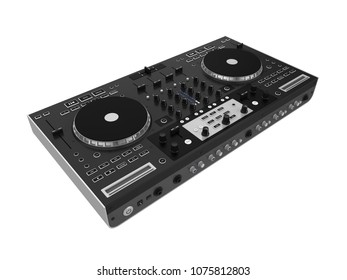 DJ Turntable Isolated. 3D Rendering