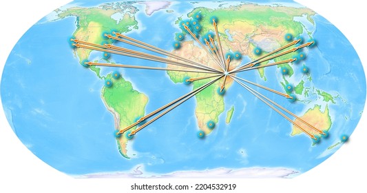 2 106 Djibouti Outline Images Stock Photos Vectors Shutterstock   Djibouti Concept Map Centered On 260nw 2204532919 