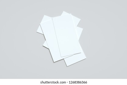 DL Flyer / Invitation Mock-Up - Multiple Flyers. 3D Illustration