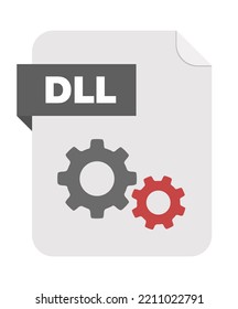 DLL Document File Format Icon Illustration