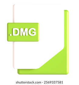 dmg extension 3d icon illustration