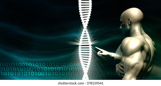 DNA Background and Human Testing Biotechnology as Art - Powered by Shutterstock