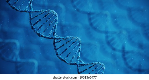 DNA biotechnology science medicine genetic concept. 3d render Illustration.