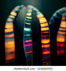 DNA Chromosomes - Beautiful Medical Illustration Of Human Genome Sequencing Color Bars