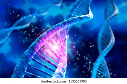 DNA Complex- medical 3D illustration