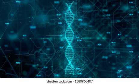 DNA double helix autoimmune disease genetic engineering for scientific biotechnology research - 3D render