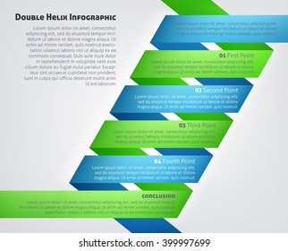 A DNA Double Helix Infographic Medical Or Scientific Concept