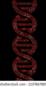 DNA Helix Drawing Suitable For Glass Dressing And Wallpapering