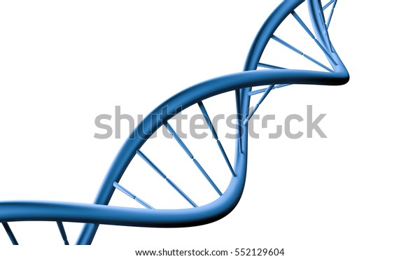 Hakuun Dna Helix Molekyyli Eristetty Valkoisella Taustalla Liittyva Kuvituskuva 552129604