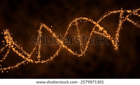 DNA Helix structure on a dark background. 3D rendering