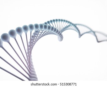 DNA isolated on white. 3D render