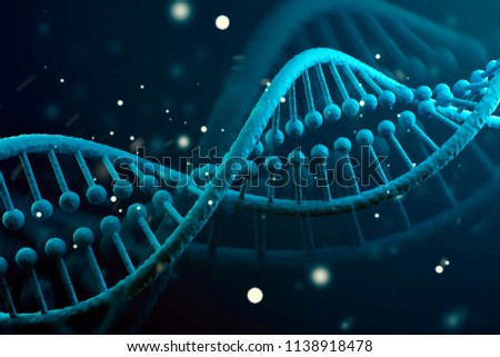 DNA molecule is an abstraction 3D Rendering 3D illustration