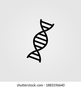 DNA Molecule, Genome Sequence Icon. Scientific Research, Biology Symbol.