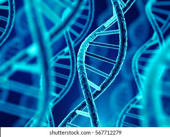 DNA molecule spiral - 3d illustration