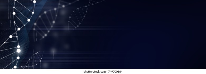 DNA Molecule Structure On The Blurred Background