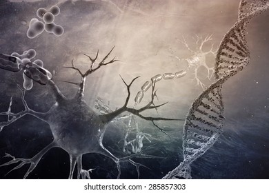 Dna Molecules Neurons Stock Illustration 285857303 | Shutterstock