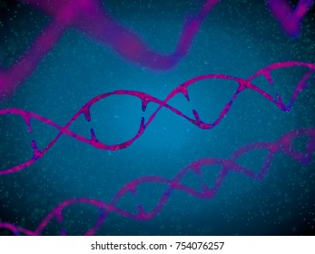 DNA Strand 3d Illustration