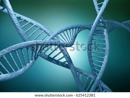 DNA strand, 3D rendering