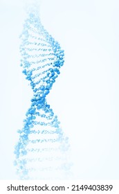 Dna String On Light Background, 3d Render