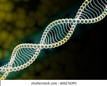 Digital Illustration Dna Structure 3d On Stock Illustration 50891233