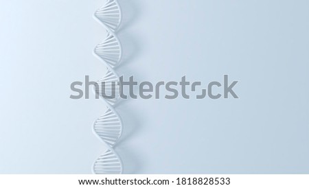 Dna structure abstract background, 3D illustration with copy space