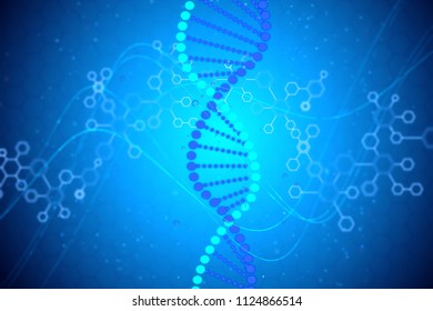 Dna Structure Chromosome Spiral Blue Abstract Stock Illustration ...