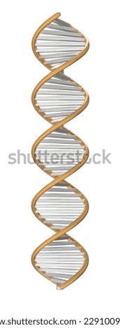 Dna Structure isolated on gray background. 3d illustration