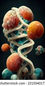 DNA Structure, Microscope View Inside Human Body, Cells, Microorganism, Cellular Structure, Cell Life