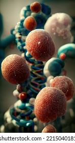 DNA Structure, Microscope View Inside Human Body, Cells, Microorganism, Cellular Structure, Cell Life