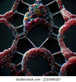 DNA Structure, Microscope View Inside Human Body, Cells, Microorganism, Cellular Structure, Cell Life