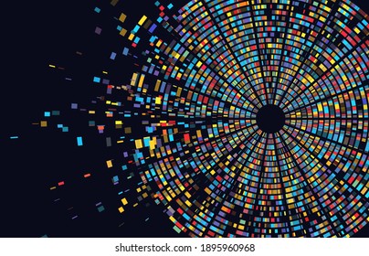 Dna test infographic. Genome sequence map. Chromosome architecture, molecule sequencing chart. Genetic and technology concept. Barcoding template for design  illustration background