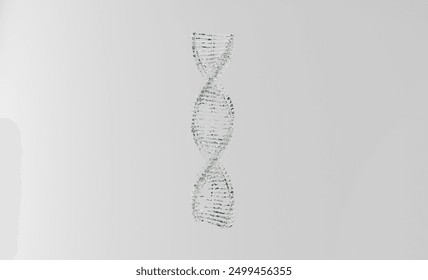 DNA,Different laboratory ,White Background 3D Rendering,desktop wallpaper. Copyspace.