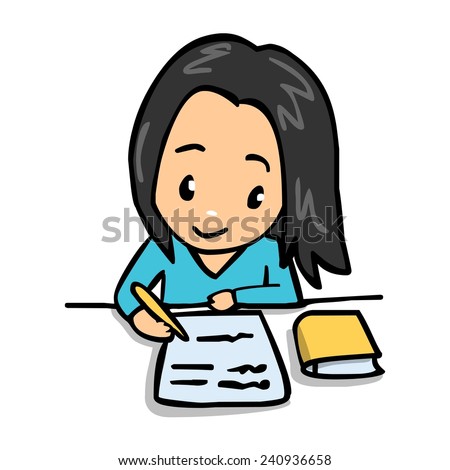 I write my homework