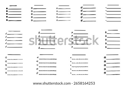 To do list bullet point doodle template planner element