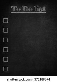 To Do list on blackboard