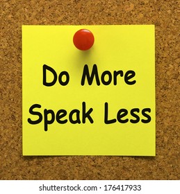 Do More Speak Less Note 