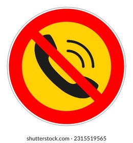 Do not call line icon vector design template and illustration with editable stroke