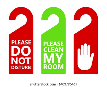 Do Not Disturb Door Hanger Stock Illustration 1403796467