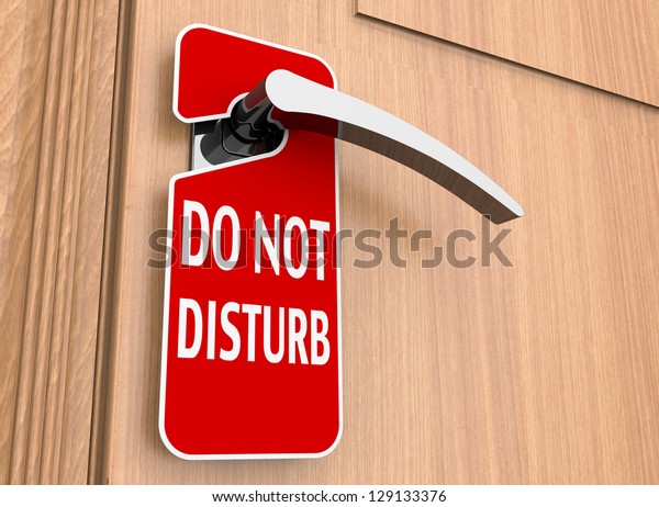 Do Not Disturb Sign On Hotel Stock Illustration 129133376