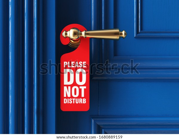 Do Not Disturb Sign On Door Stock Illustration 1680889159 