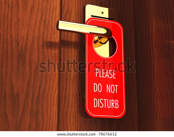 Do Not Disturb Sign On Hotel Stock Illustration 78676612