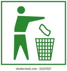 Do Not Litter Green Logo