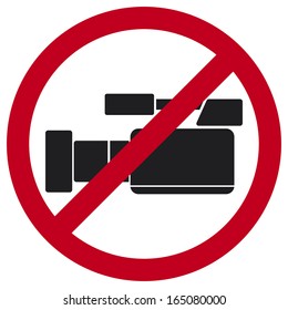do not record video sign 