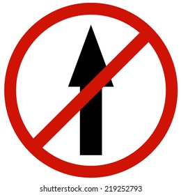 Do Not Straight Sign Board Traffic Stock Illustration 219252793 ...