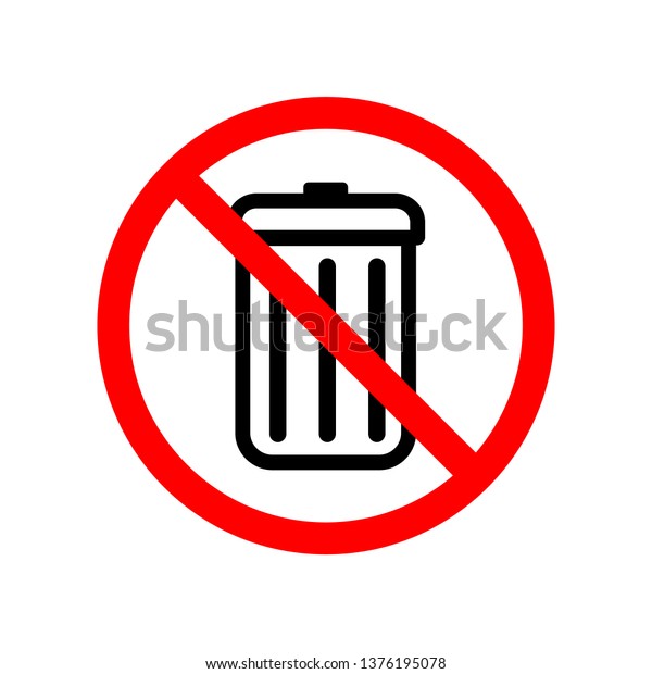 Do Not Throw Away Red Forbidden Stock Illustration 1376195078
