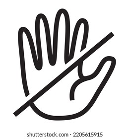 Do Not Touch Hand Icon Stop Stock Illustration 2205615915 | Shutterstock