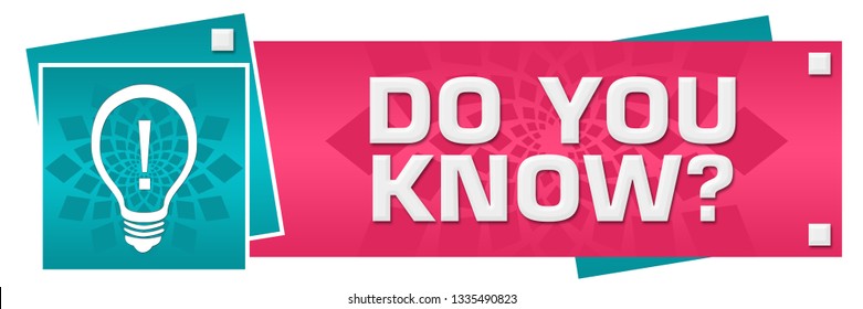 Do you know concept image with text and related symbols.