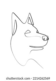 Doberman dog is drawn